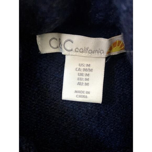 C & C California Turtleneck Sweater Women's Medium Wool Blend Colorful - Picture 2 of 7